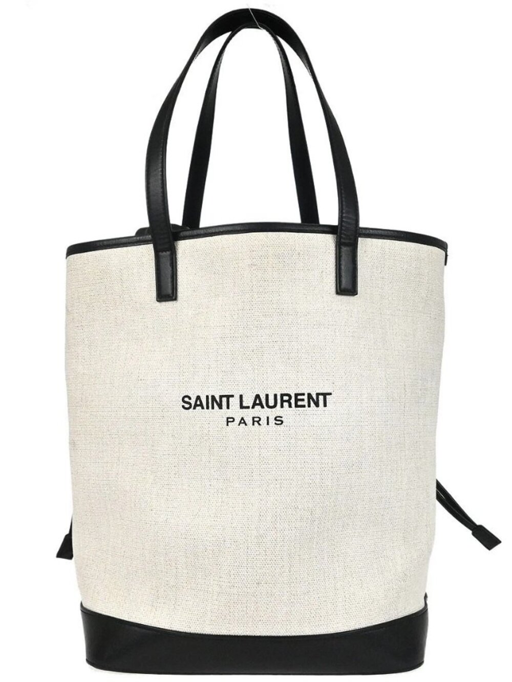 Saint Laurent White Calfskin Teddy Drawstring Tote Handbag GAB551595.1018 197265